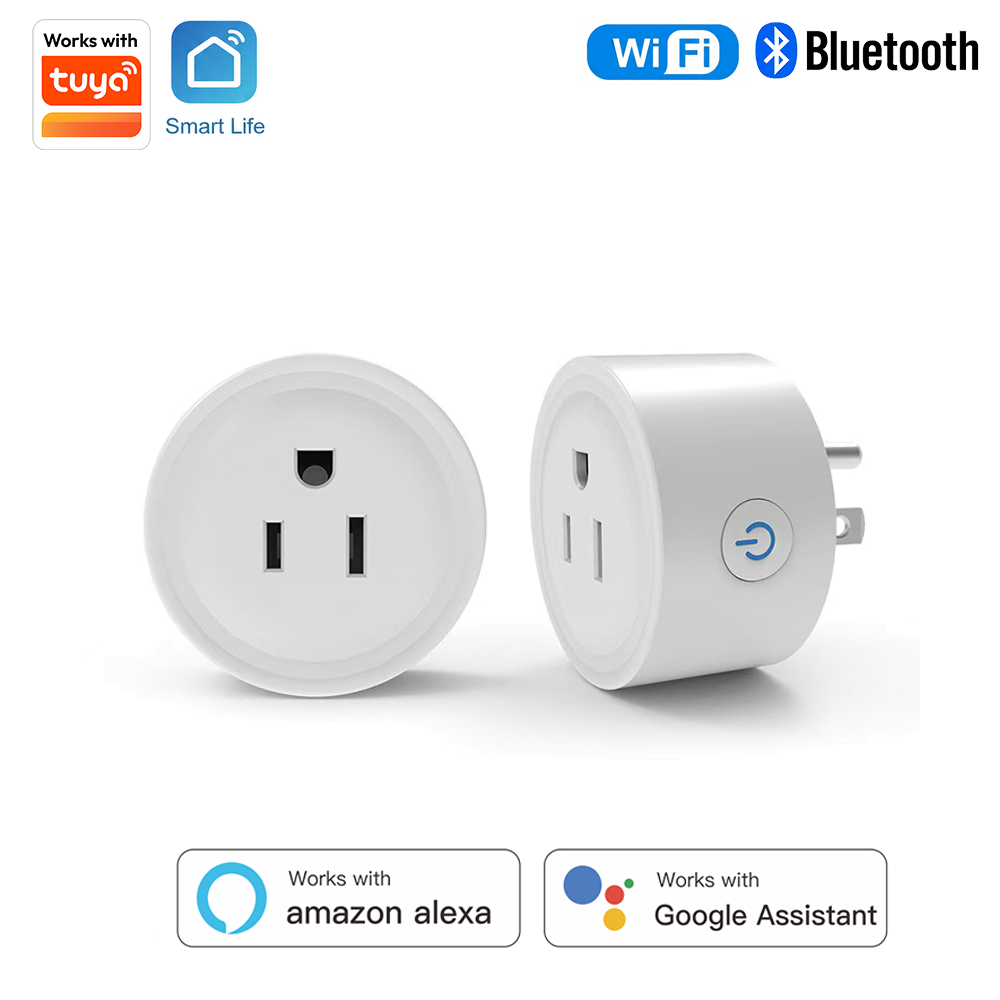 Home Security Technology - Tuya US-Spec 10A Smart round Plug