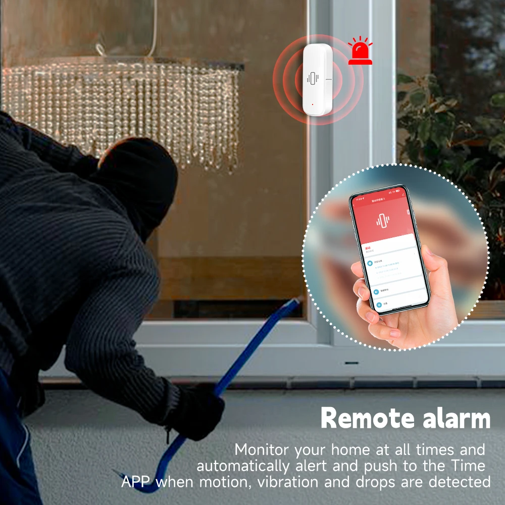WiFi/Zigbee Smart Vibration Se - Home Security App review and price
