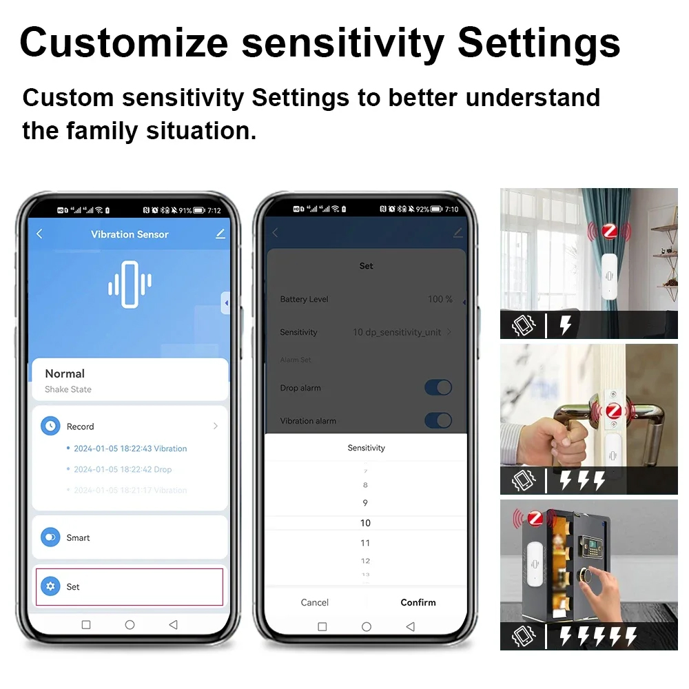 Smart ZigBee Vibration Sensor  - Home Security Technology review and price