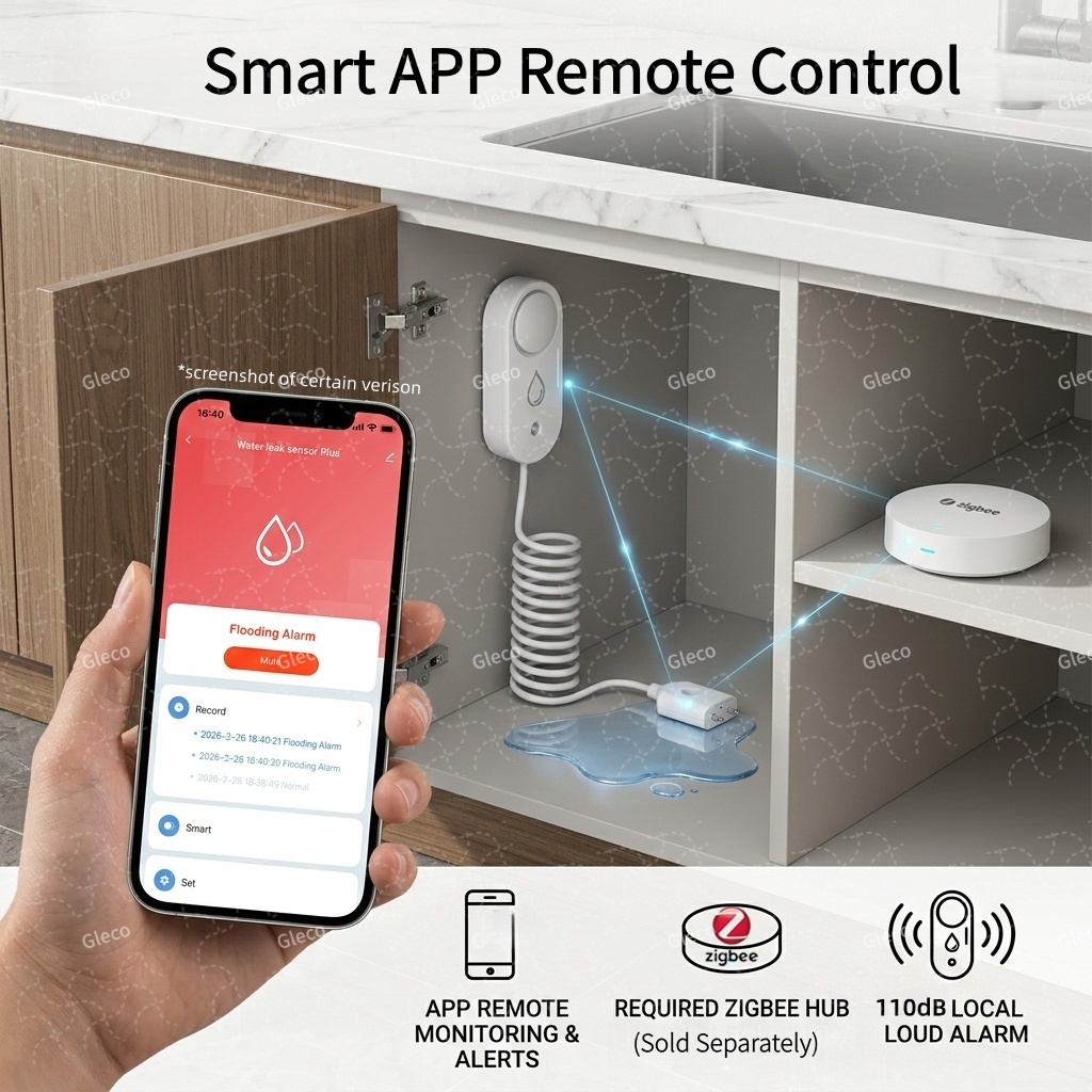 Zigbee Water Leak Sensor Flood - Home Security App review and price