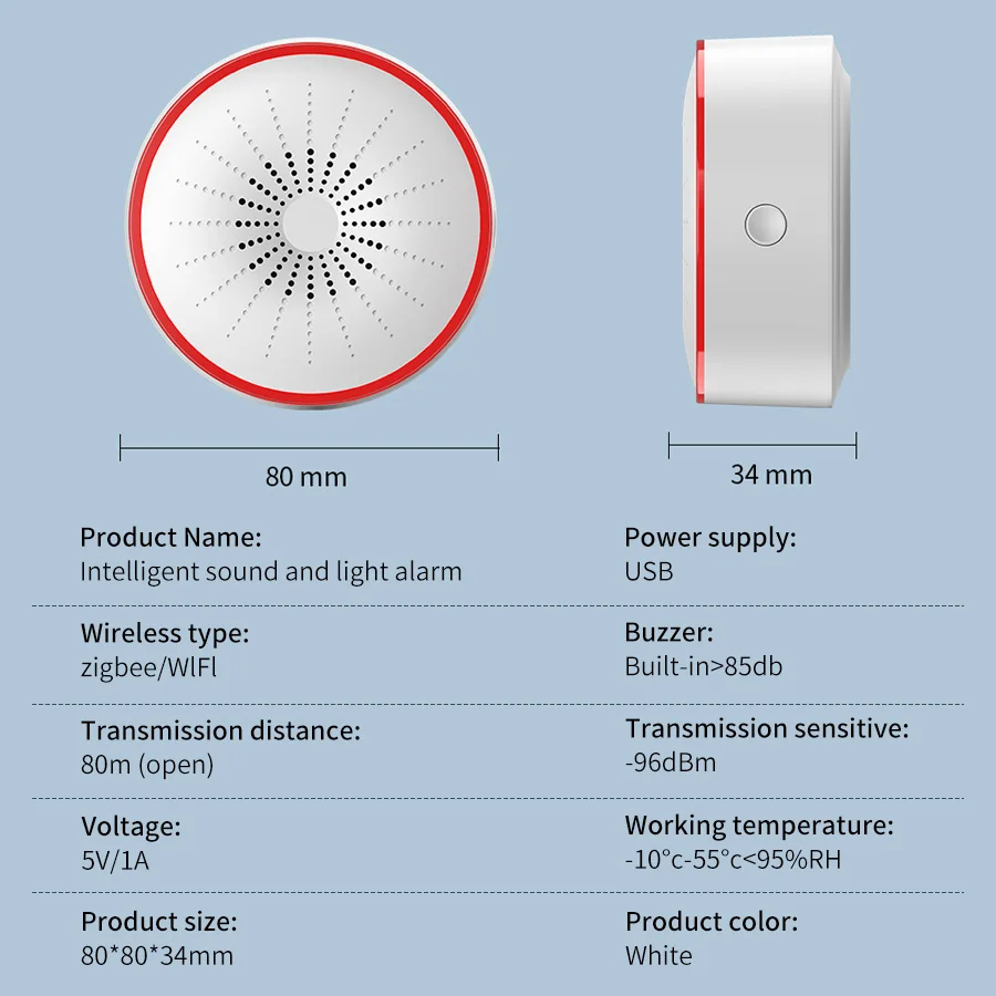 Tuya WiFi ZigBee Smart Alarm S - Home Security Technology review and price