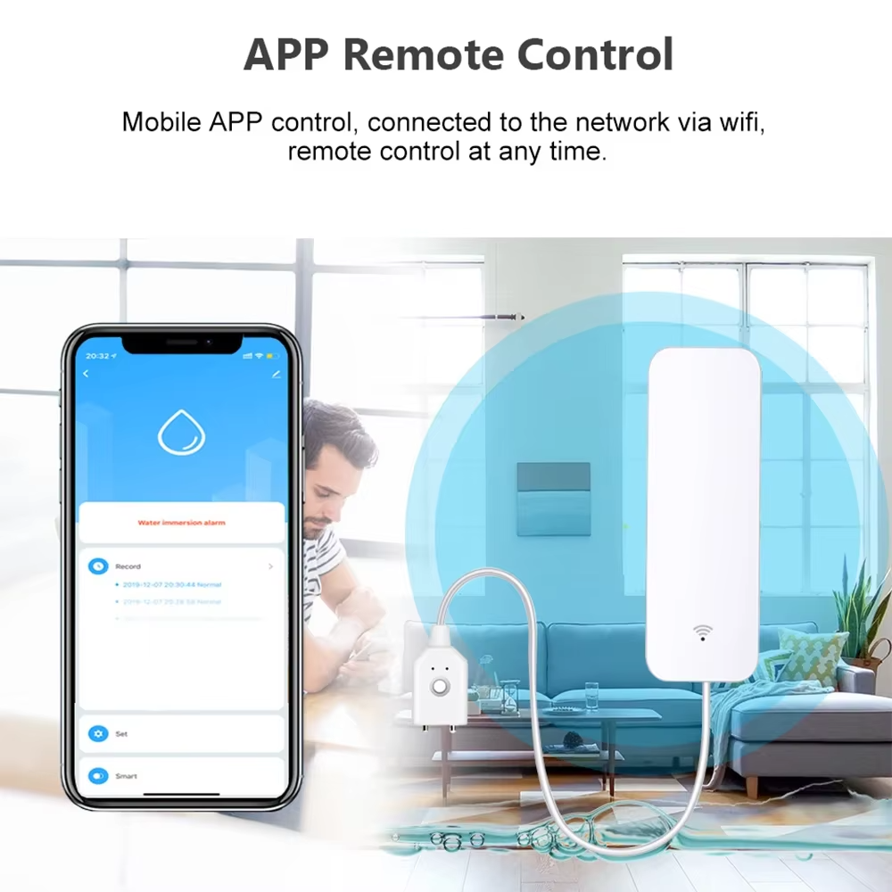 ZigBee WiFi Water Leak Sensor  - Home Security Technology review and price
