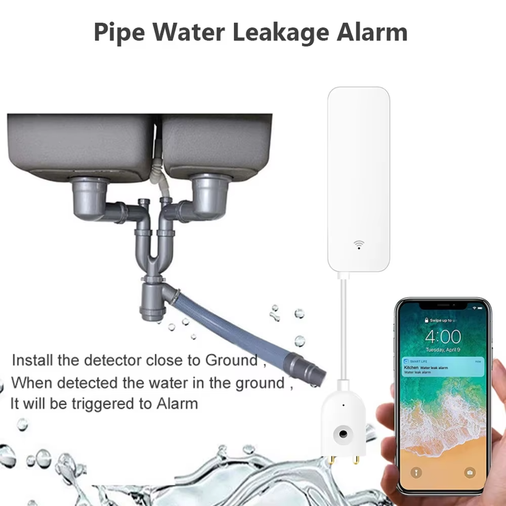 ZigBee WiFi Water Leak Sensor  - Home Security Technology review and price
