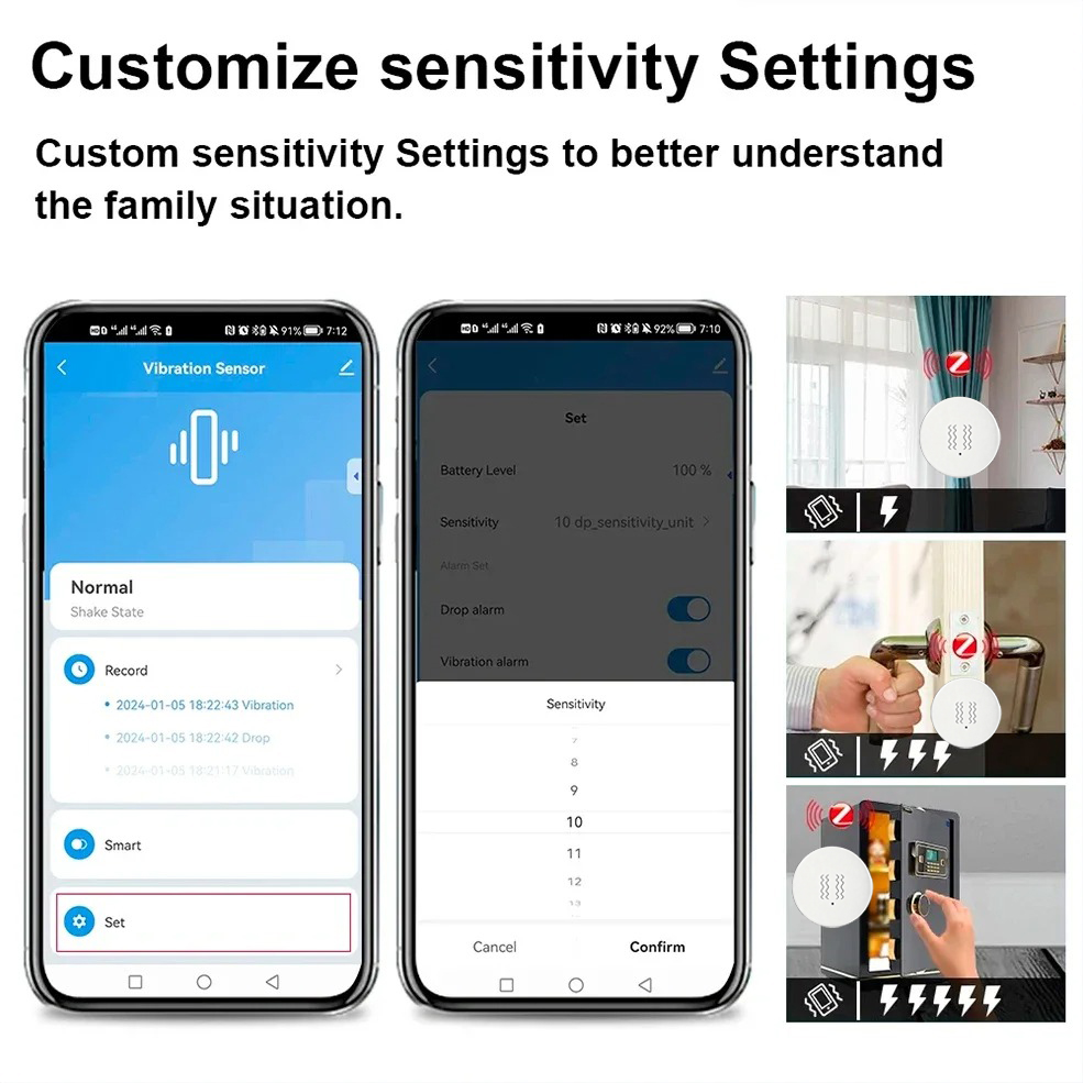 Tuya Zigbee Smart Vibration Se - Home Security App review and price